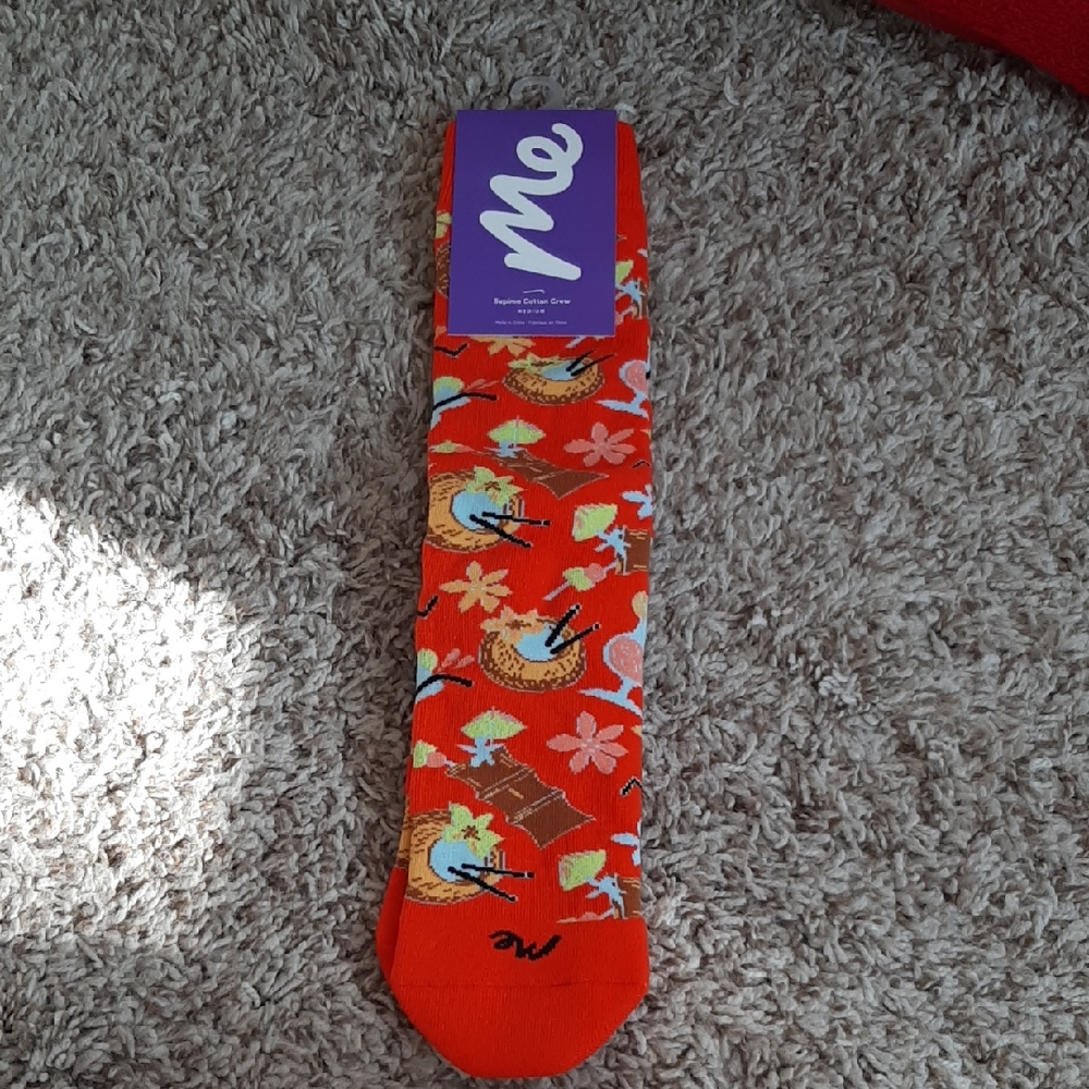 MeUndies Red Graphic Casual Socks